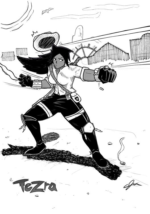 Dueling Tezra Illustration