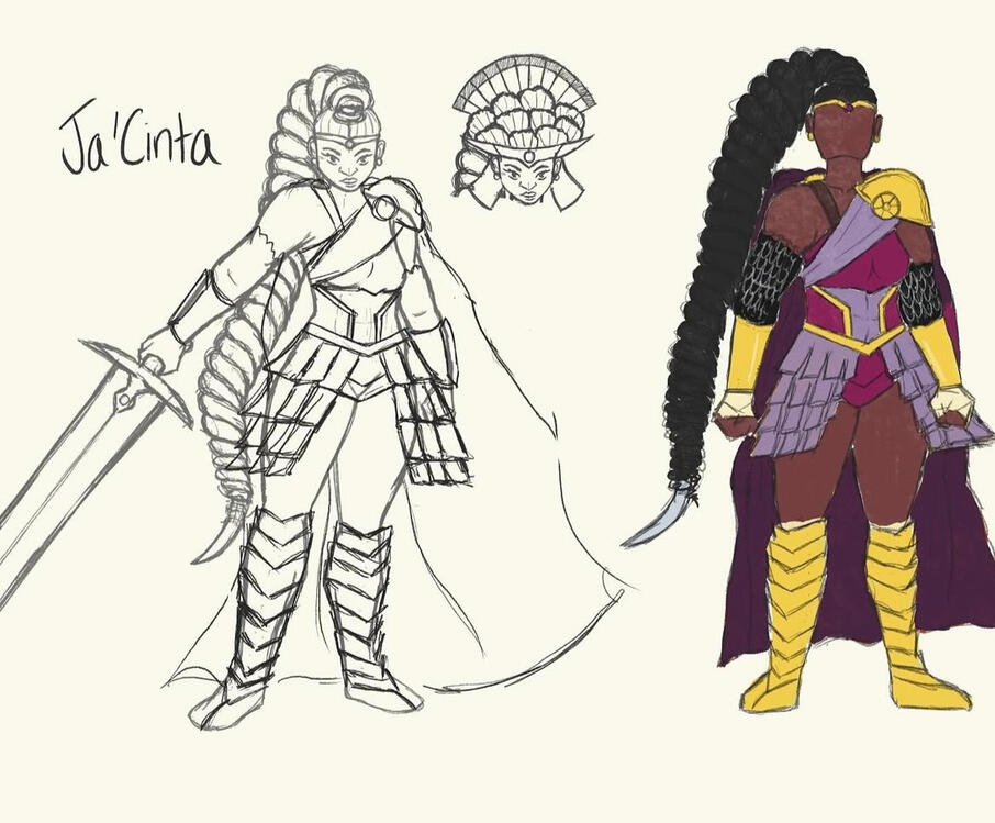 Ja'Cinta Character Design for The Princess Awakens in Midnight Mystic Anthology